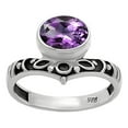 thumbnail image 5 of Natural African Amethyst 925 Sterling Silver Ring s.7 Jewelry DGR1121_C_7 R-1046, 5 of 7