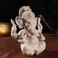 thumbnail image 3 of Injueey Estatuas indias de elefante de arenisca Vintage, adornos de Buda, escultura portátil de Dios hindú, figuritas hechas a mano para Decoración, 3 of 6