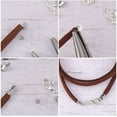 thumbnail image 3 of Woeilo 100 Pieces 304 Stainless Steel Fold Over Cord Ends Cord Crimp Tips Fold-Over End Caps Leather Ribbon Clasp Tips Jewelry Connector for Jewelry Making, 3 x 8 mm Silver, 3 of 5