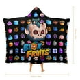 thumbnail image 2 of Blox Fruit Blanket Hoodie, Wearable Blanket, Cloak Hooded Throw Blanket, Soft Warm Fluffy Blankets for Bed Couch Sofa, 2 of 8