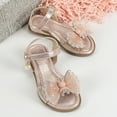thumbnail image 5 of Huowey Baby Girl Princess Sandals Rhinestone Slingback Sandals Ankle Strap Casual Bohemian Beach Shoes Soft Footwear, 4-4.5 Years, 5 of 8