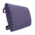 thumbnail image 1 of Alien Lumbar Pillow, UFO Trippy Odd Characters in Spaceship Hovering in Galaxy Futuristic Cartoon, Soft Back Cushion for Office Chairs with Adjustable Straps, 14" x 13", Multicolor, by Ambesonne, 1 of 7