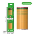 thumbnail image 3 of Premium Wood Pencils #2 Lead, Unsharpened, Yellow, 24 Count, 0.3 mm Graphite Core for Smooth Writing, Office Supplies for Teens & Adults, 24 Count, 3 of 9