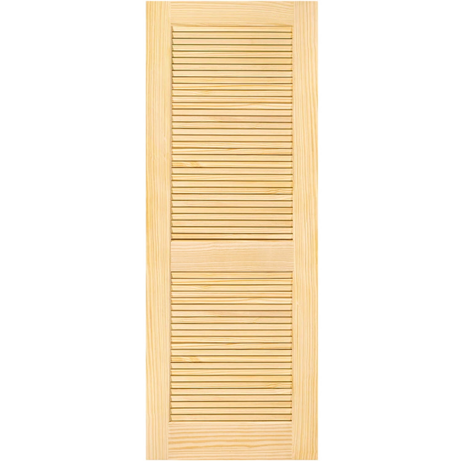 Kimberly Bay Louvered Solid Wood Unfinished Slab Standard Door