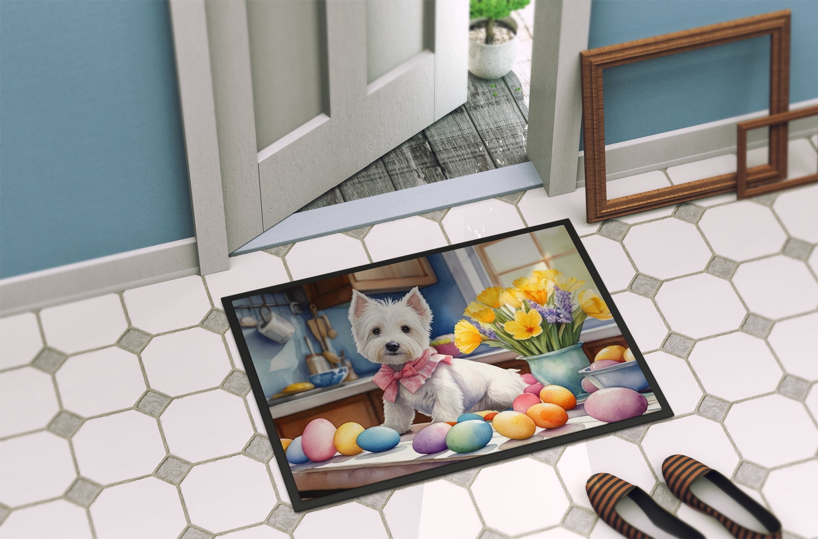 Decorating Easter Westie Doormat 27 in x 18 in