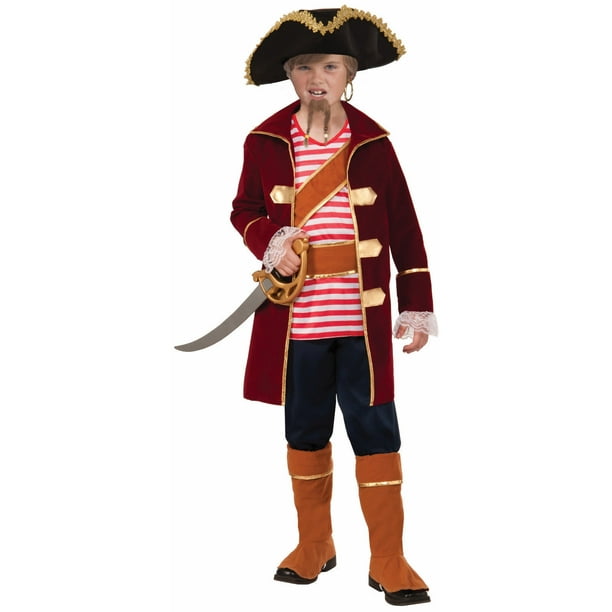 Pirate Capitaine Enfant Halloween Costume Swashbuckler Garçons Buccaneer Crochet sm-lg