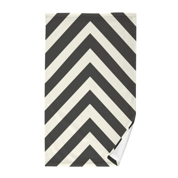 Black and White Lines Cotton Face Towels Absorbent Hand Towel Soft Bathroom Towel for Kitchen Hotel Decoration