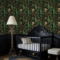 thumbnail image 3 of Whimsical Peel and Stick Wallpaper Botanical Skull Vintage Glass Bottles Greenery Wall Mural 23.6in x 9.8ft Self Adhesive Removable Wall Paper Renter Friendly Wallpaper for Kids Bedroom Studio, 3 of 8