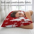 thumbnail image 5 of Red Christmas Pillow Covers, Linen Long Throw Pillow Case, Snowman Gifts Xmas Tree Winter Snowflake Holiday Pillow Protector Decorative Cushion Cover for Living Room/Bedroom 20" x 36", 5 of 8