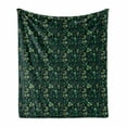 thumbnail image 1 of Floral Soft Flannel Fleece Blanket, Nocturnal Forestry Concept Wild Herbs Dandelions and Falling Leaves Victorian Motifs, Cozy Plush for Indoor and Outdoor Use, 60" x 80", Multicolor, by Ambesonne, 1 of 6