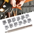 thumbnail image 1 of Tang Dynasty Flower Design 12Pcs Practical Stamping Punch Tool, Stamping Punch Tool Kit, Zinc Alloy Gift for Craft Lovers, 1 of 7