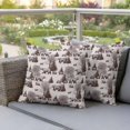 thumbnail image 3 of Outdoor Pillow Covers Abstract Forest Animals Bear Tree Waterproof Pillow Cases 16x16 Set of 2, Natural Plants Throw Pillow Cover Pillowcase for Patio Balcony Couch Garden, 3 of 9