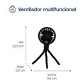 thumbnail image 3 of Mini Ventilador Bebesit Carriola Trípode Flexible Portátil Recargable Ajustable para Bebés Negro, 3 of 8