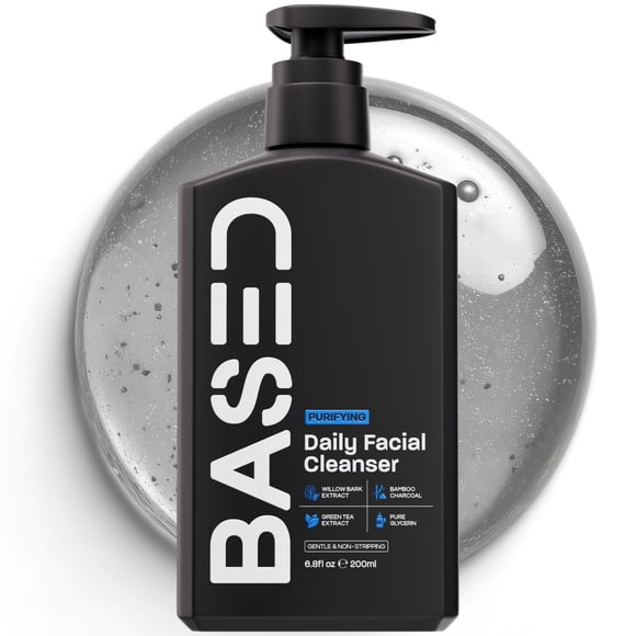 Limpiador facial BASED BODYWORKS Daily 200 ml con carbón de bambú