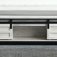thumbnail image 6 of Queen Size Rustic Bed Frame with Headboard & LED & Charging Station & USB Port, Gray, 6 of 6