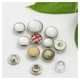 thumbnail image 3 of 100PCS High-Quality Pearlescent Five-Prong Snap Buttons - Metal Cufflink Fasteners for Clothing, 3 of 7