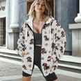 thumbnail image 3 of FOR U DESIGNS Dachshund Zip Up Hoodies for Women Trendy Hoodie Oversized Jacket Size 4XL Dog Paw Hooded Zip Up Sweatshirt Women Long Sleeve Sportswear with Drawstring, 3 of 7