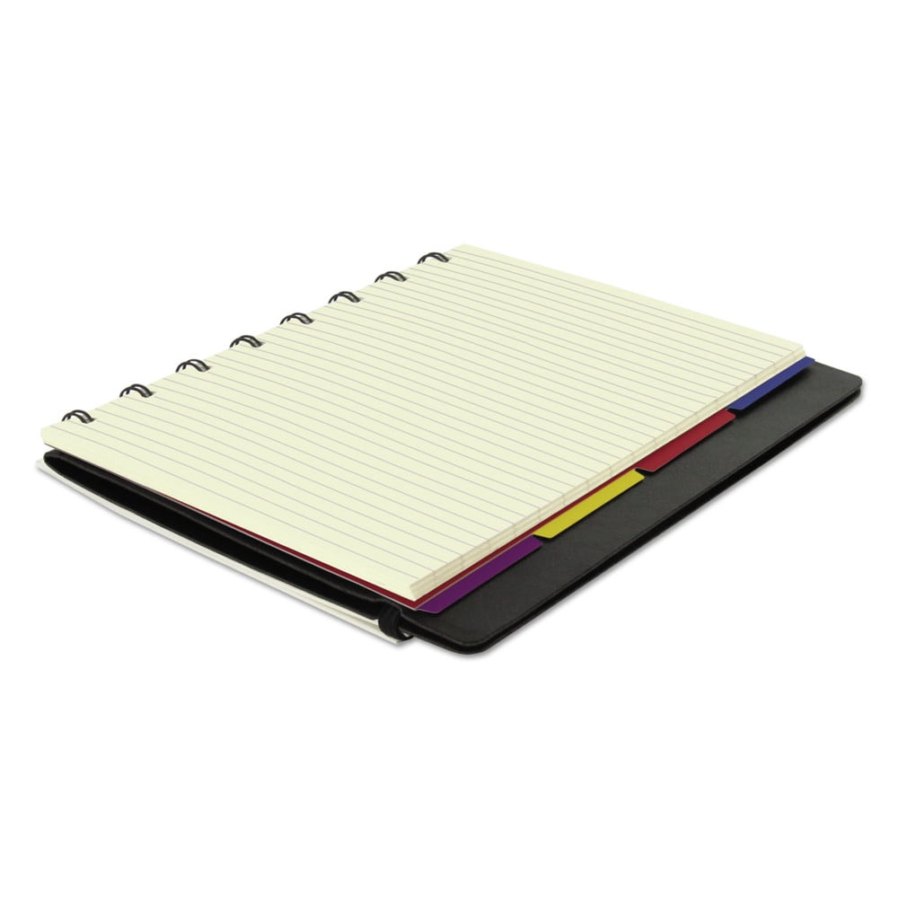 Rediform Office Notebook, 1 Subject, Medium/college Rule, Black Cover, 8.25 X 5.81, 112 Sheets