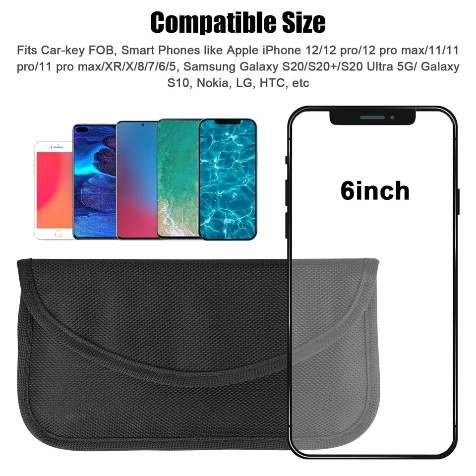 Faraday Bag Rfid Signal Blocking Shielding Pouch Cell Phone Wallet Case Pouch Us