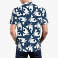 thumbnail image 4 of Balery Shark Printed Men’s Short Sleeve Polo Shirt, Midweight Men's Shirt,Golf Polo shirts -, 4 of 9