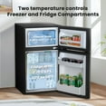 thumbnail image 6 of KNDKO 3.5Cu.Ft Mini Refrigerator with Freezer, Two Door Mini Fridge with Adjustable Thermostat for Bedroom/Office/Dorm/Kitchen (BLACK), 6 of 10