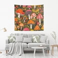 thumbnail image 2 of Yayeee Tapestry Wall Hanging for Bedroom 60" x 51" Living Room Home Wall Art Decor, Vibrant Mushroom, 2 of 7