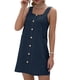 thumbnail image 2 of Vestido con botones para mujer, vestido informal de verano para mujer, vestido sin mangas para mujer, vestido para mujer, innovación moderna, 2 of 5