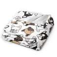 thumbnail image 2 of KLL Fleece Blanket Plush Throw Blanket French Bulldog3 ,Soft Fuzzy Cozy Flannel Blanket for Couch Sofa Bed.(80"x60" ), 2 of 7