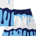 thumbnail image 4 of enyan Baby Boys Outfit 2 Piece Ice Cream Drip Baseball Crewneck Short Sleeve Tee Shirts and Summer Drawstring Shorts Blue,3-4 Years, 4 of 4