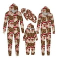 thumbnail image 6 of Odeerbi Christmas Onesie Pajamas for Family Holiday Hooded Sleep Jumpsuit Long Sleeve Family Christmas Pajamas Matching Sets Infant Stripe Print Jumpsuit Sleepwear Xmas PJs Set Multicolor, 6 of 6