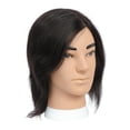 thumbnail image 4 of Muñeca de cosmetología con cabeza de maniquí 27 cm cabello humano Yuyangstore Piel Negra, 4 of 8
