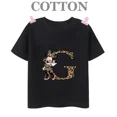 thumbnail image 3 of Camiseta de algodón con letras del alfabeto A a G de Disney Mickey, camisetas informales de moda de verano para niños y niños, camisetas de manga corta con cuello redondo, 3 of 5