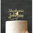 thumbnail image 2 of Custom Rustic Wedding Cake Topper, Wooden Engraved Date Cake Topper Cake Decoration 7"-8" Inches Wide, 2 of 3