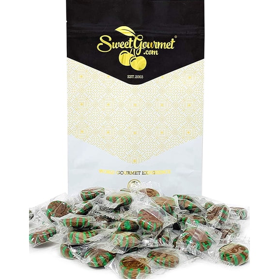 SweetGourmet Chocolate Starlight Mint | Bulk Wrapped Hard Candy | 1 Pound
