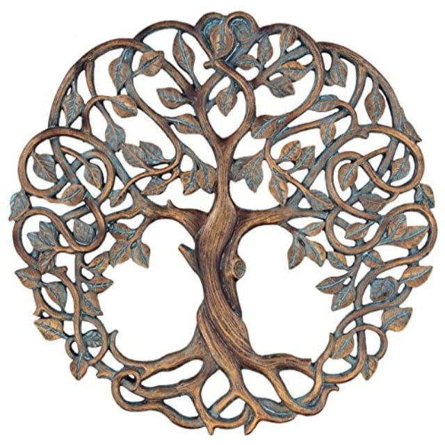 Tree of Life Wall Plaque 11 5/8" Decorative Celtic Garden Art Sculpture Coppe... 