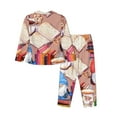 thumbnail image 2 of Bingfone Womens Pajama Sets Gnomes Books Tea Cups Print,Long Sleeve Loungewear Pajamas Set-Medium, 2 of 9