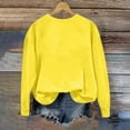 thumbnail image 6 of Sexlip Womens Long Sleeve Sweatshirt Cartoon Rooster Print Design Cropped Hem Soft Fabric Relaxed Silhouette for Daily Lounge Yellow XL, 6 of 6