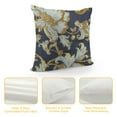 thumbnail image 4 of PRATYUS  Throw Pillow Covers Cases for Couch Sofa Home Decor Vintage Floral Leaves Navy Blue 12x12in, 4 of 5