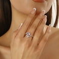 thumbnail image 3 of Beautlace Heart Birthstone Halo Ring,Butterfly 925 Sterling Silver Adjustable Birthstone Open Band Rings Birthday Christmas Valentines Jewelry Gifts for Women Mom-June, 3 of 11