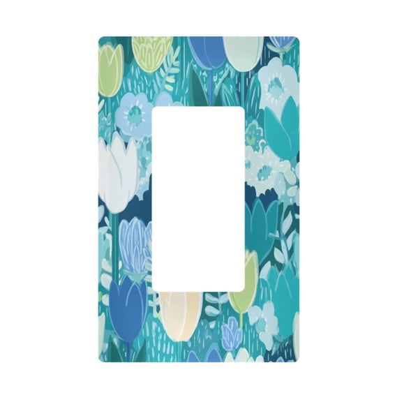 Yayeee Rocker Switch Wall Plate 1-Gang 4.6"x2.9" Home Decorative Outlet Cover, Vibrant Cat Pattern