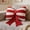Red-RD, variant on MMJ Throw Pillow Bow Striped with Insert Soft Cushion for Sofa Bed Living Room 17.7x17.7in