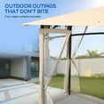 thumbnail image 4 of Outsunny 10' x 12' Patio Gazebo, 2-Tier Roof with Netting, Beige, 4 of 9