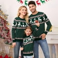 thumbnail image 3 of Yesfashion Family Christmas Sweater Crew Neck Reindeer Snowflakes Knitted Pullover for Kids, 3 of 5