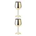 thumbnail image 3 of Naiovety Copa de vino de acero inoxidable, recipiente para bebidas de una sola capa, copa para bebidas con tallo, herramienta de cocina, copas Oro 2piezas, 3 of 6