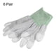 thumbnail image 3 of Guantes antiestáticos ESD Uxcell de 6 pares, 20 cm, alta resistencia, fibra de carbono, guantes para computadora (medianos), verdes, 3 of 5