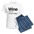 thumbnail image 5 of CafePress - Wine A Hug In A Glass Women's Light Pajamas - Women's Short Sleeve Print T-Shirt and Pants Light Cotton Pajama Set, 5 of 7
