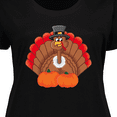 thumbnail image 4 of Inktastic Thanksgiving Turkey with Pumpkin Women's Plus Size T-Shirt, 4 of 5