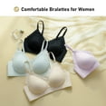 thumbnail image 2 of Seamless Bra for Women Ultra Comfort Padded Wireless Bra Sleep Daily Invisible Bralette with Removable Pad, 2 of 5