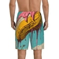 thumbnail image 4 of Lsque Melting Banana Fantasy Mens Sleep Pajama Shorts,Short Pajama Pants, Cotton Ultra-Soft Knit-4X-Large, 4 of 9