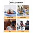 thumbnail image 2 of 15 Inch Round Placemats Set of 6, Blue Stripes Non Slip Heat Insulation PP Table Mats, Watercolor Retro Ombre Abstract Tie Dye Art Washable Place Mats for Kitchen Dining Party Table Decor, 2 of 7